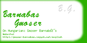 barnabas gmoser business card